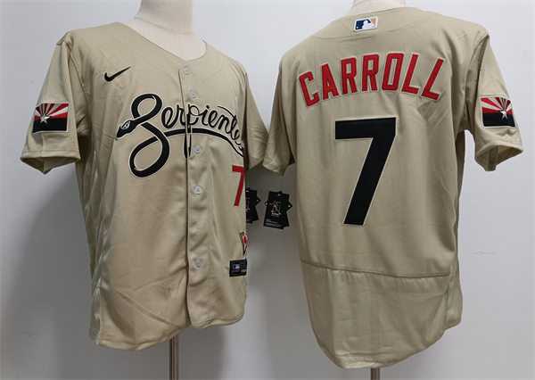 Mens Arizona Diamondbacks #7 Corbin Carroll Nike Tan City Connect Jersey->baltimore orioles->MLB Jersey